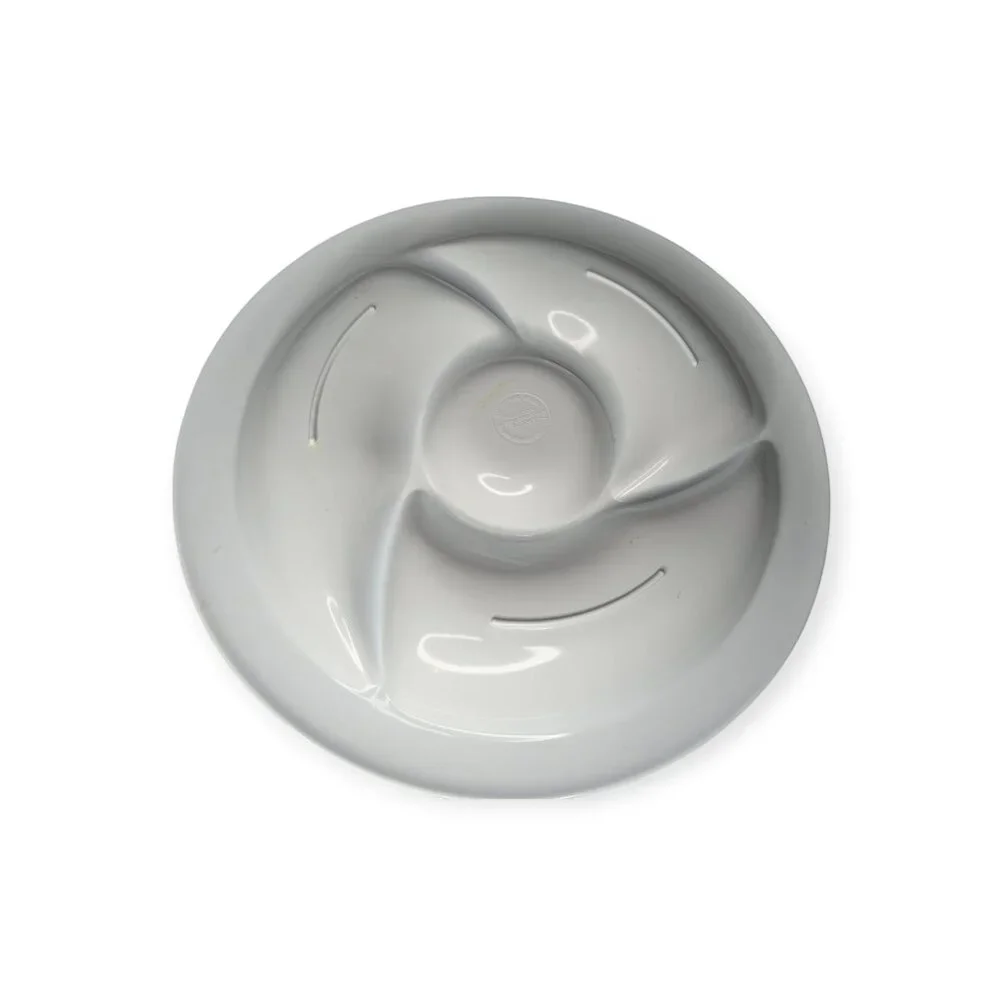 Christmas Poinsettia Melamine 4 Compartment Round Tray 15
